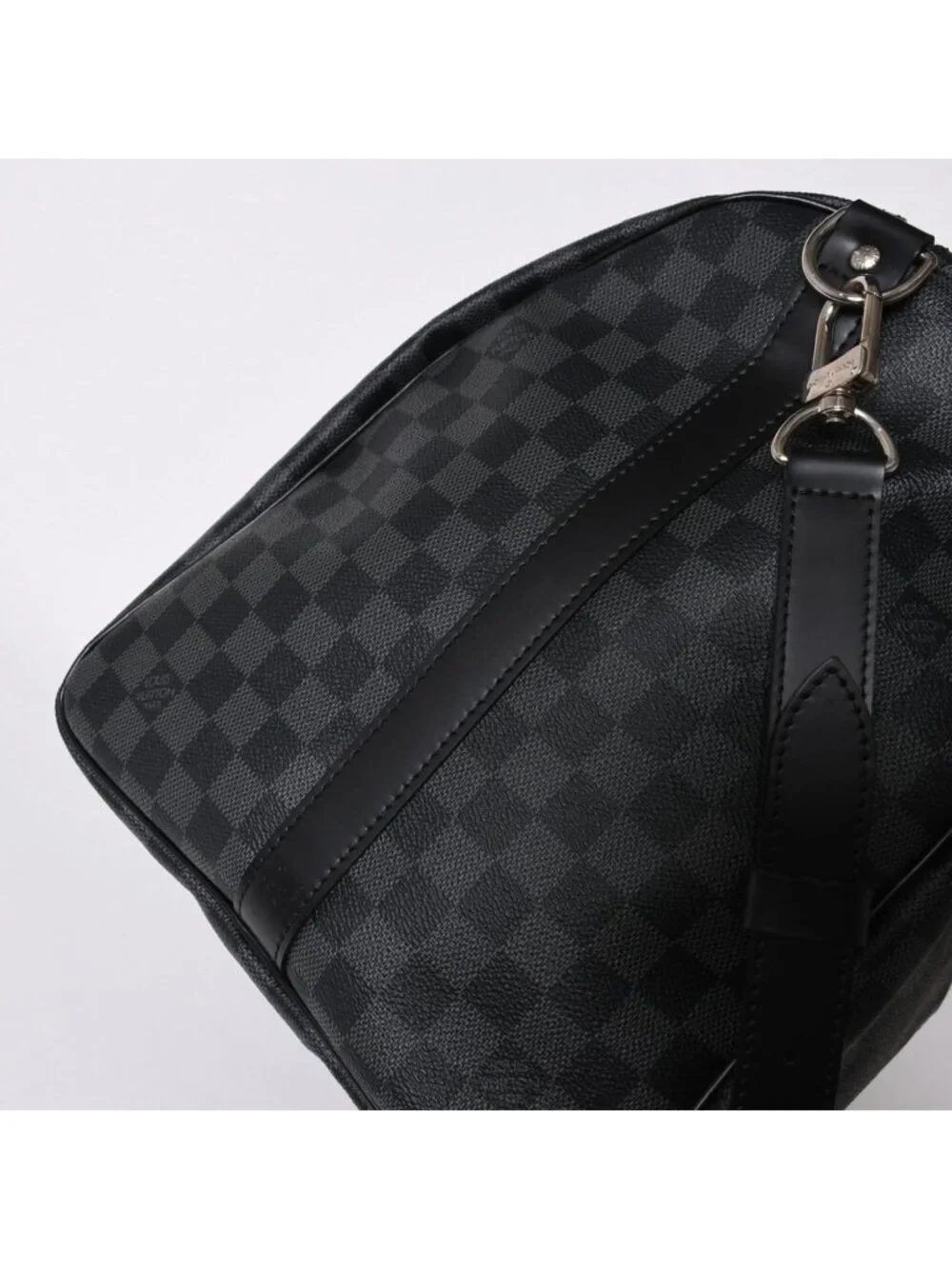 Louis Vuitton Keepall Bandouliere 55 Boston Bag Damier Graphite Black